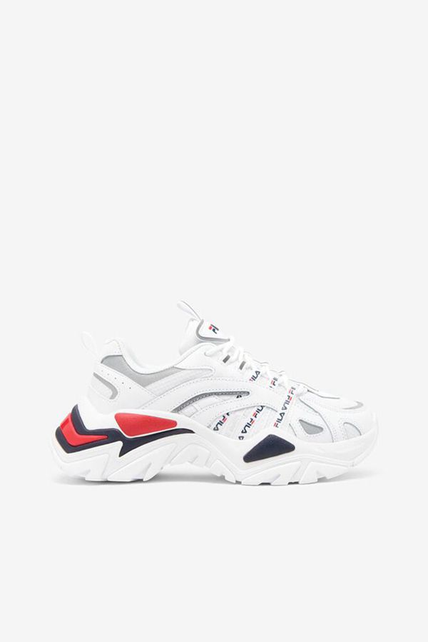 Fila Electrove Women's Sneakers - White/Navy/Red,NZ 264-70384